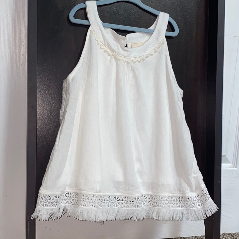 Girls Tank Top with Crochet embellishments